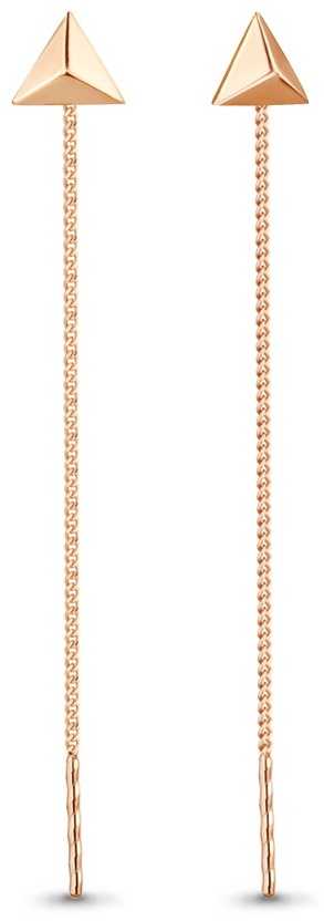 Серьги-цепочки AQUAMARINE 33142 вес 0.91 г серебро, без вставок