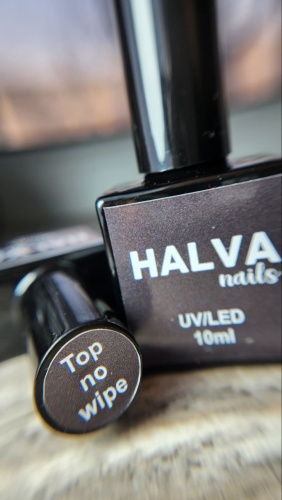 HALVA NAILS верхнее покрытие Без липкого слоя Топ глянцевое 10 мл