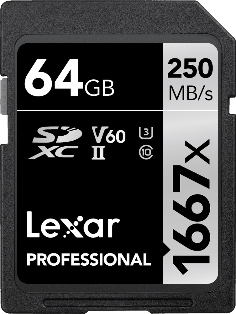 Карта памяти Lexar Secure Digital XC Lexar Professional 1667 LSD64GCB1667 64Gb 64 Гб