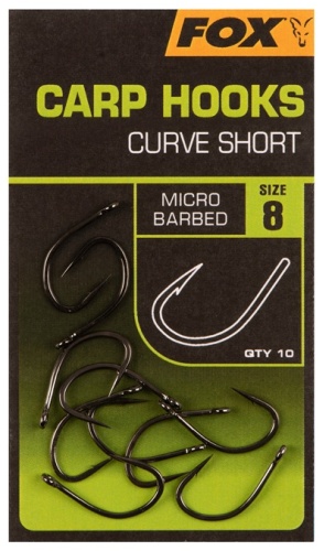 Крючок для рыбалки FOX Curve Short №8 CHK238 одинарный черный 10 шт