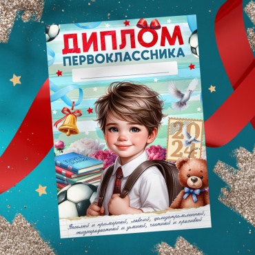 Грамота Диплом первоклассника А5 1 шт