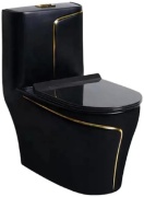 Унитаз-моноблок HM03L черный, санфаянс