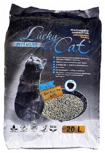 Купить Наполнитель Lucky Cat Уголь бентонитовый комкующийся 20 л в ...