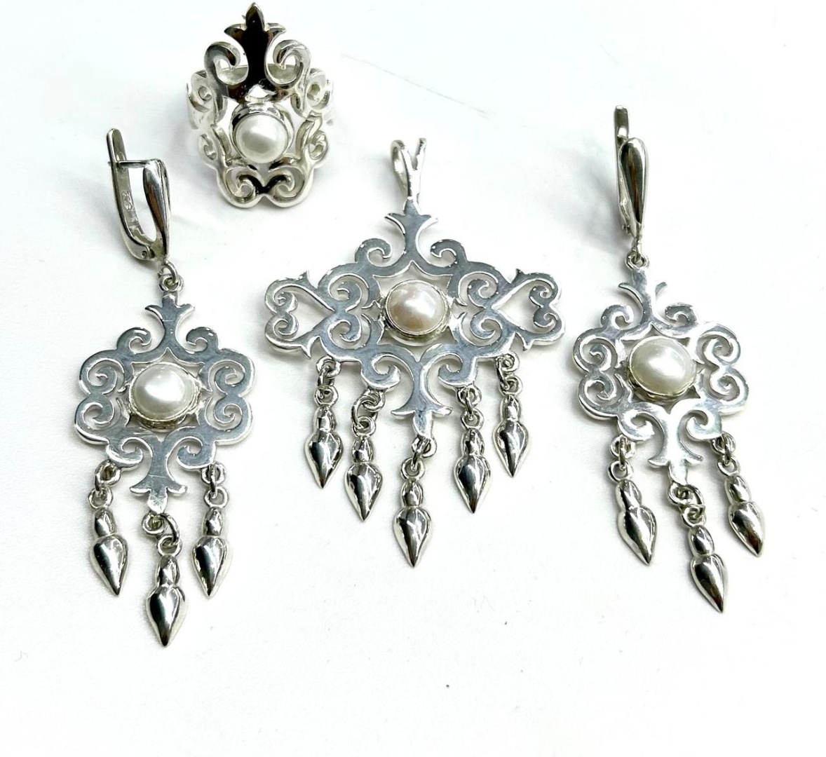 Sulu Silver ХА27225/104221/0224 вес 36.4 г серебро, жемчуг