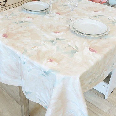 Скатерть With love A.B. 100x100 см, хлопок, дак, 1 шт