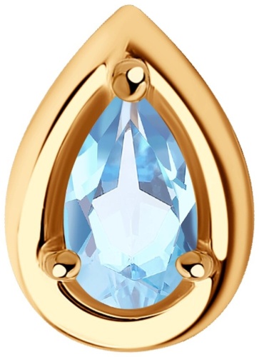Подвеска LUXOR JEWELRY LUXOR 732789_0.69 вес 0.69 г золото, топаз