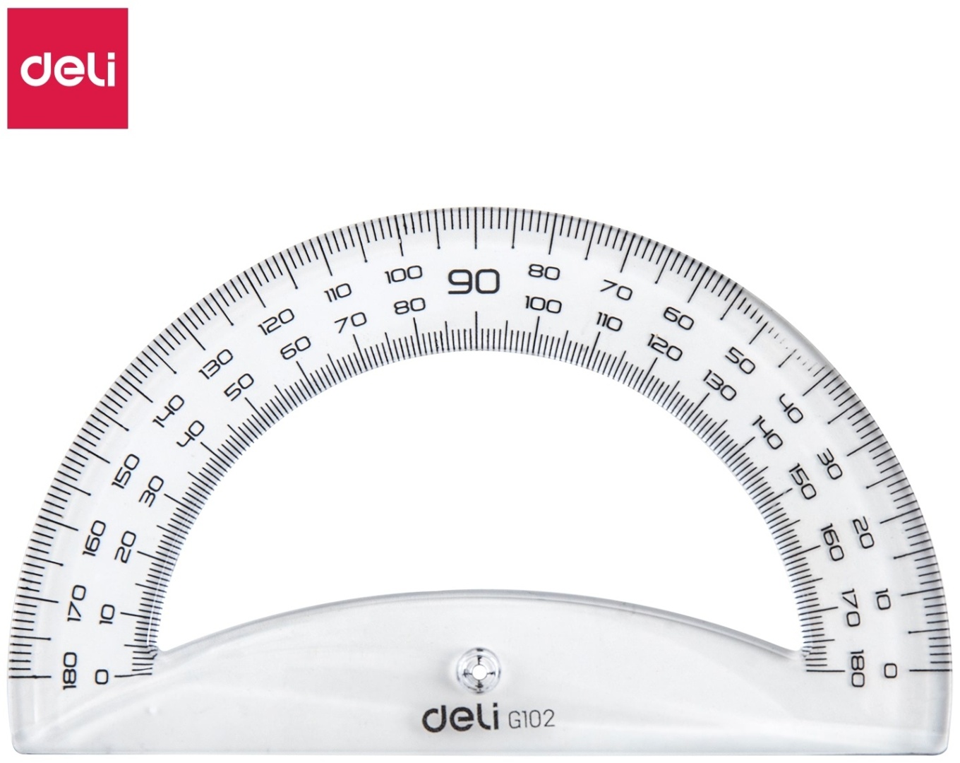 Линейка DELI G10212, 12 см, 1 шт, пластик, прозрачный