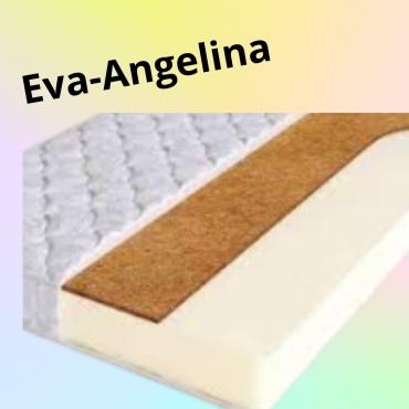 Матрас Eva-Angelina Пена кокос 1-10, 90x200x10 см, чехол вискоза, жаккард