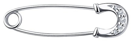 Булавка SOKOLOV 94040093 вес 0.73 г серебро, фианит