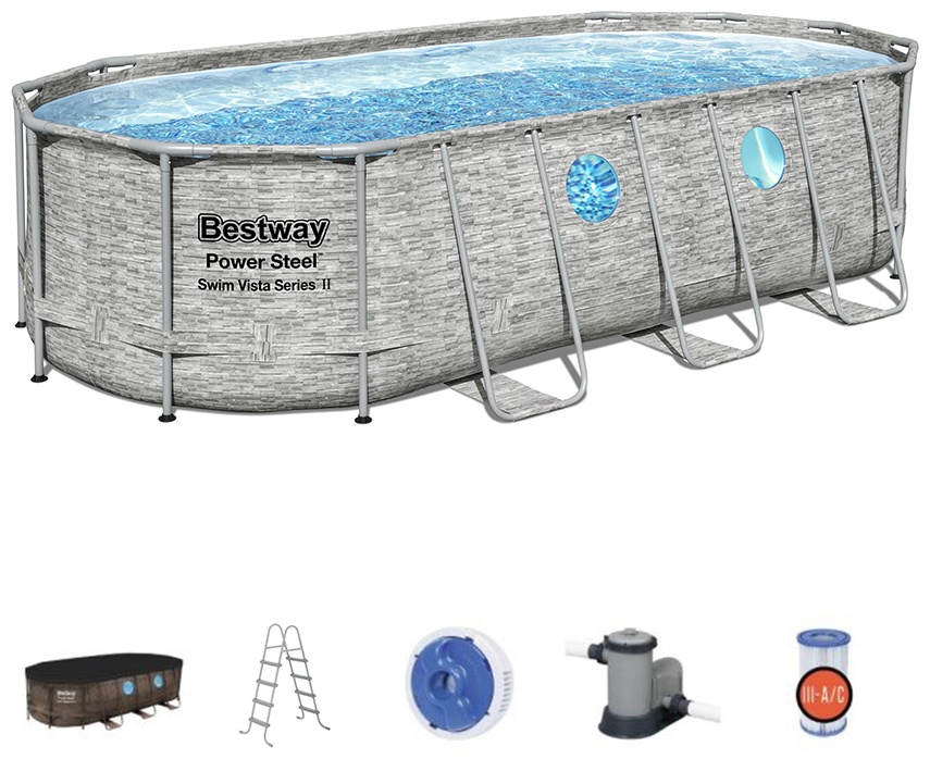 Купить Бассейн каркасный Bestway 56716, 549x274x122 см в Алматы ...