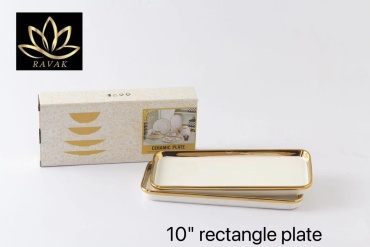 Набор тарелок RAVAK Elegance 10x25 см, 6 шт, керамика