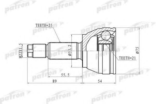 PATRON шрус наружный PCV9105