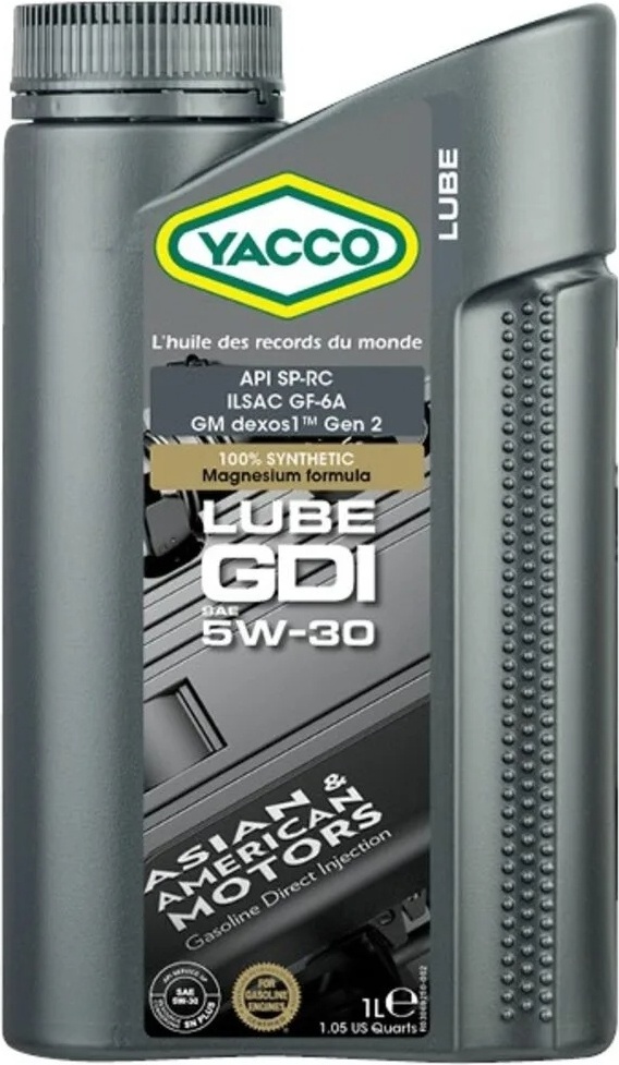 Купить Моторное масло Синтетическое Yacco Lube GDI 5W-30 1 л в Алматы ...