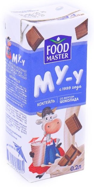 Foodmaster Му-у молочный коктейль шоколад 200 мл