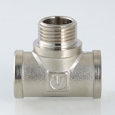 VALTEC тройник 3/4, латунь никелированная, 1 шт