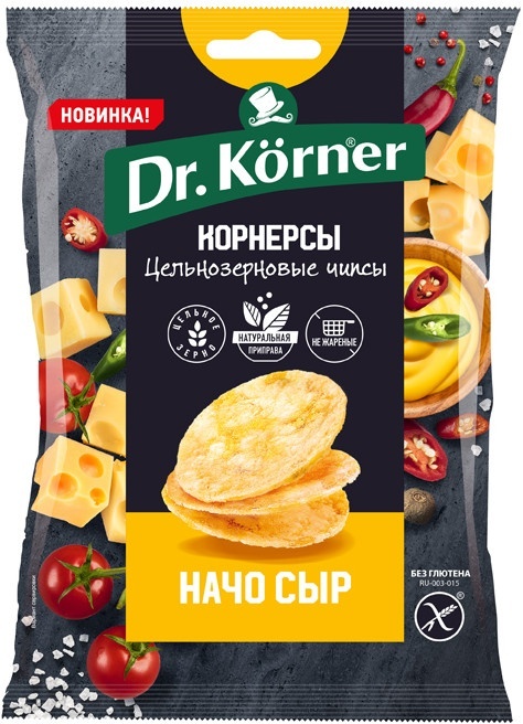 Чипсы Dr.Korner кукурузные Корнерсы Начо сыр 50 г