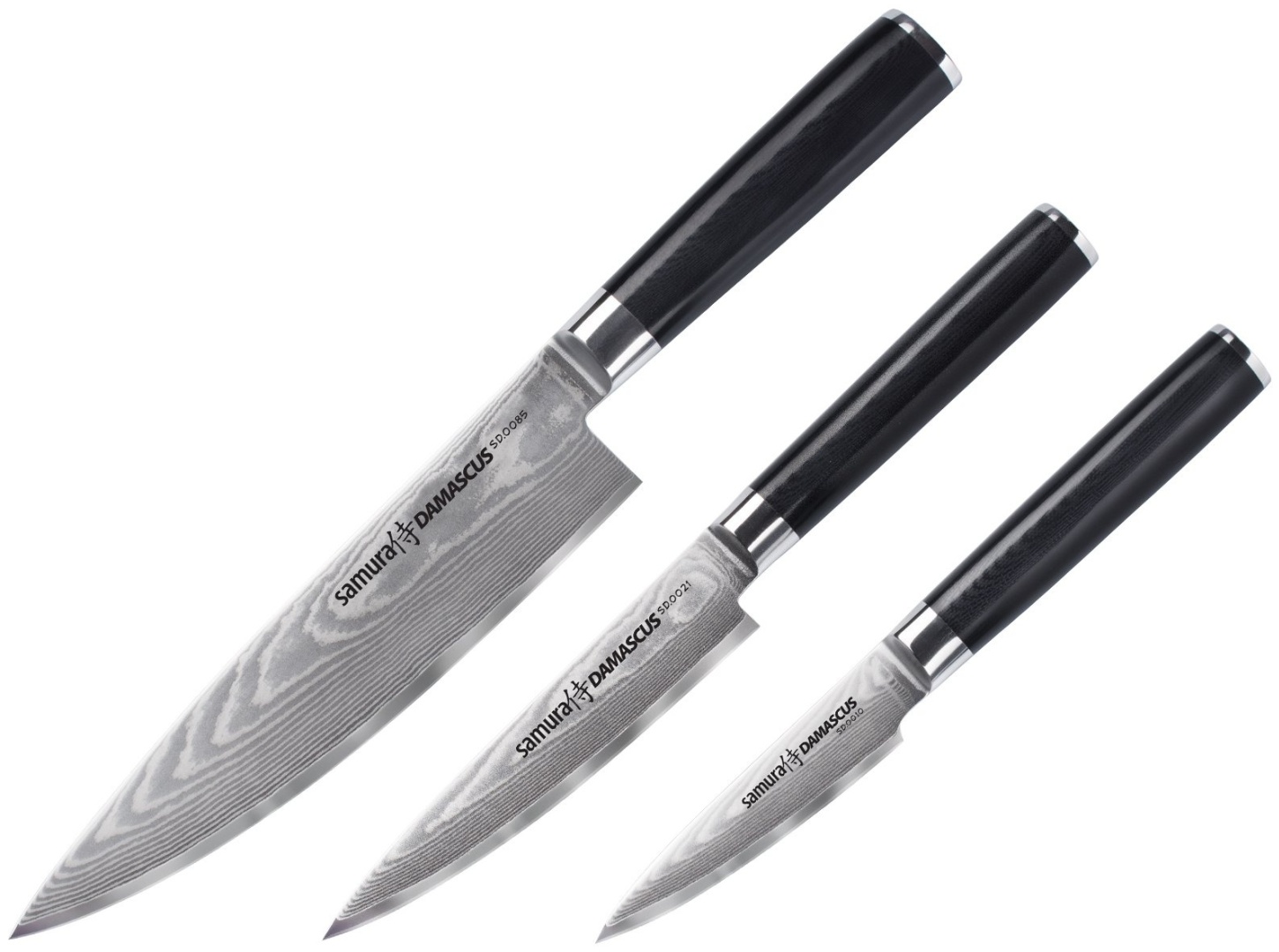 Набор ножей Samura Damascus SD-0230/K, лезвие: дамасская сталь 3 шт