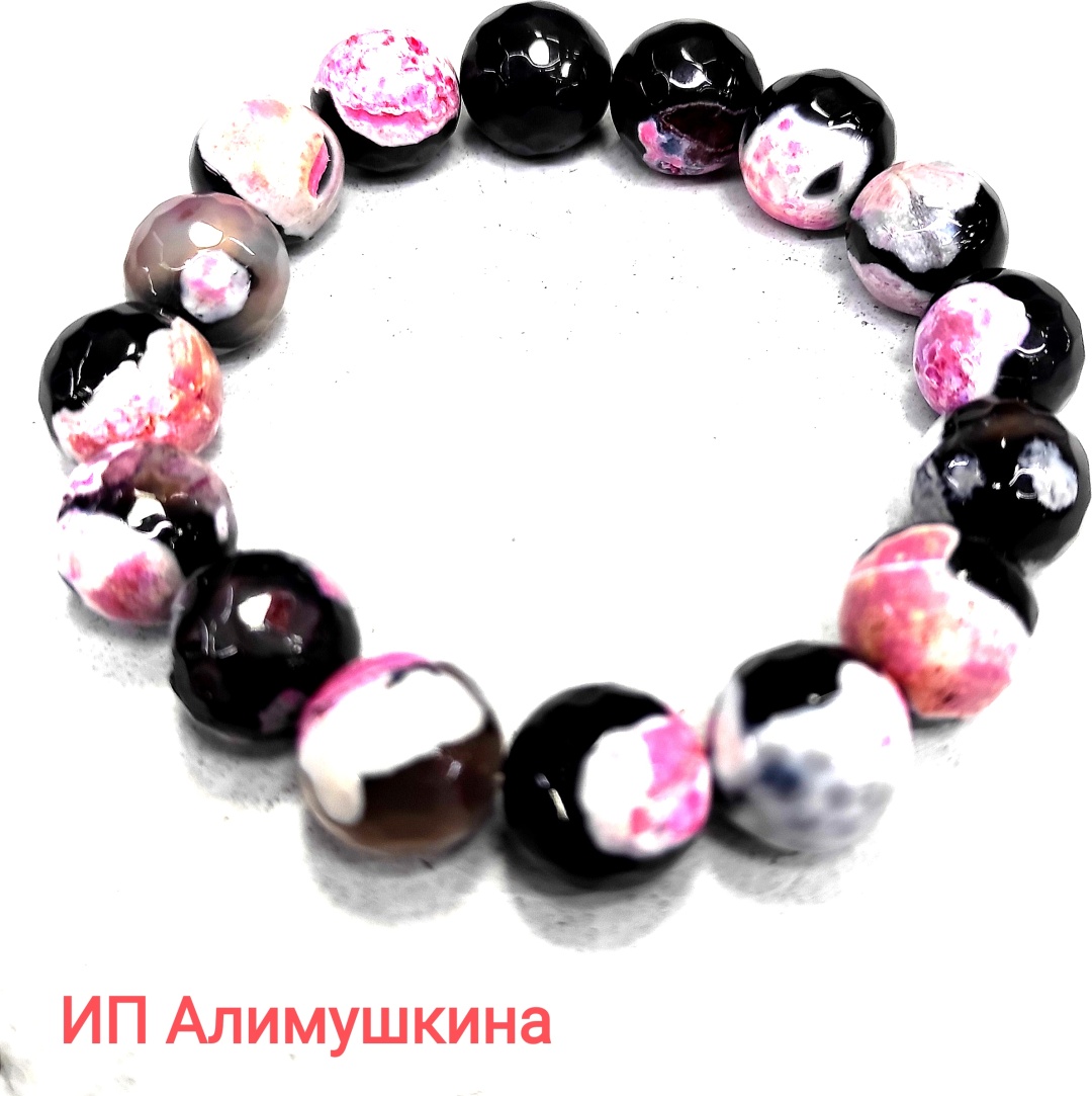 Браслет длина 20 см агат, агат