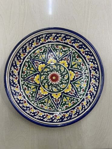 Блюдо Keramika_kz Кара калам 25х25 см, глина, 1 шт