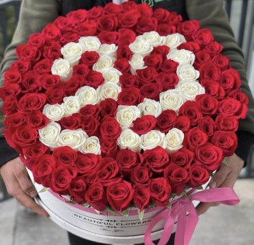 Talan flowers композиция с открыткой роза 101 шт 50 см