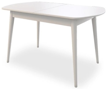 Раздвижной стол Mebelson Сальса, 120х75x75 см, МДФ, белый