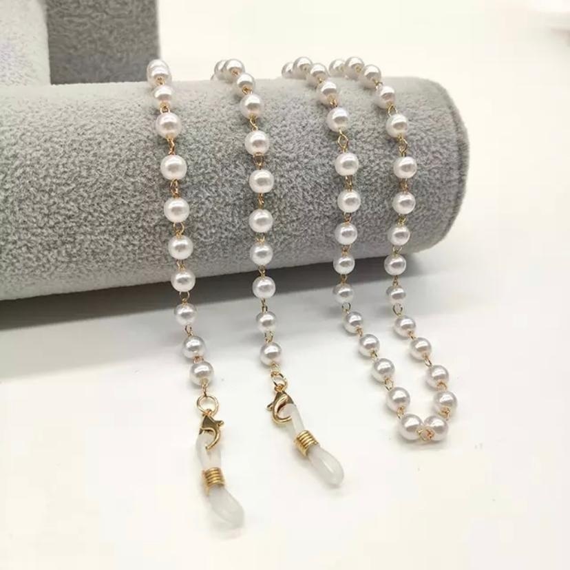 Шнурок для очков Xuping Jewelry белый, золотистый 65 см