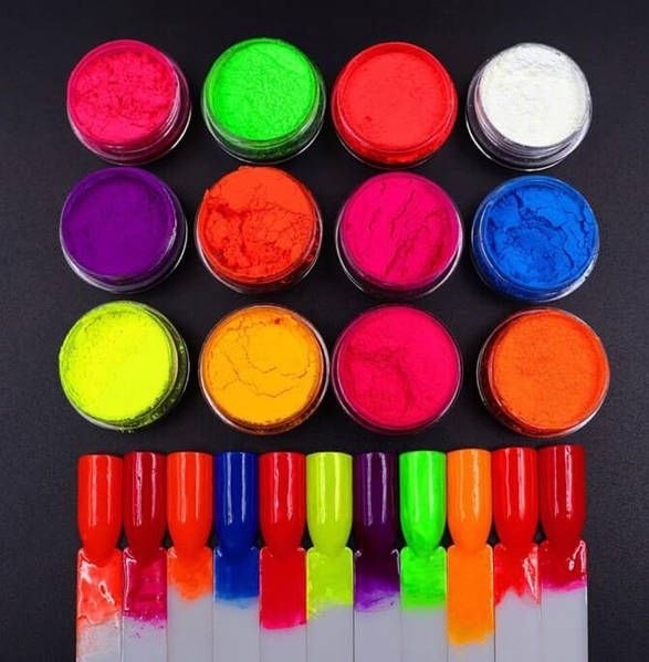 LOVE NAILS пигменты Неоновые 12 шт
