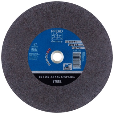 Диск отрезной абразивный 350x25.4х2.8 мм, Pferd 80 T 350-2,8 K SG CHOP STEEL/25,4