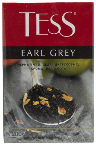 Чай Tess черный Earl Grey листовой в коробке 200 г
