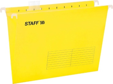 Папка подвесная STAFF Foolscap, А4+, желтый