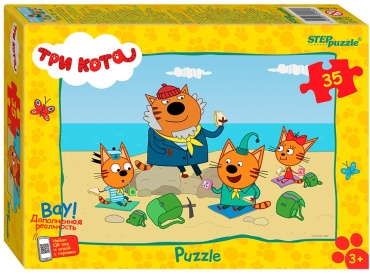 Step Puzzle Три кота 91458 классический 35 деталей