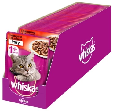 Whiskas Аппетитные кусочки рагу говядина, ягненок 75 г 28 шт