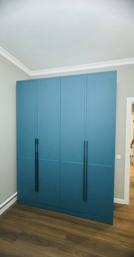Распашной шкаф Aspan, 180x240х52 см, бирюзовый
