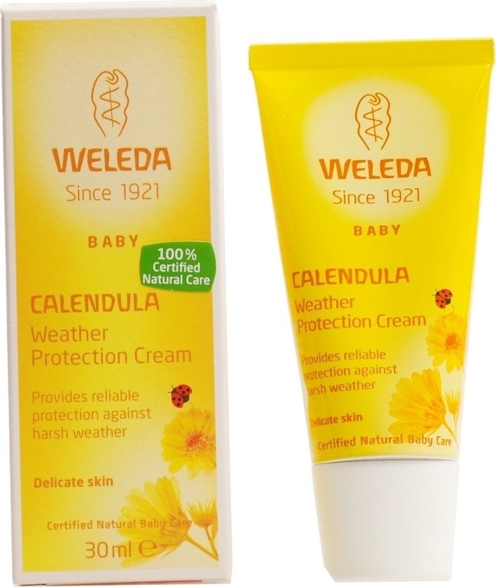 Weleda baby kids. Веледа с календулой. С календулой Baby Care крем. Weleda защитный крем от ветра и холода для лица. Weleda крем с календулой состав.