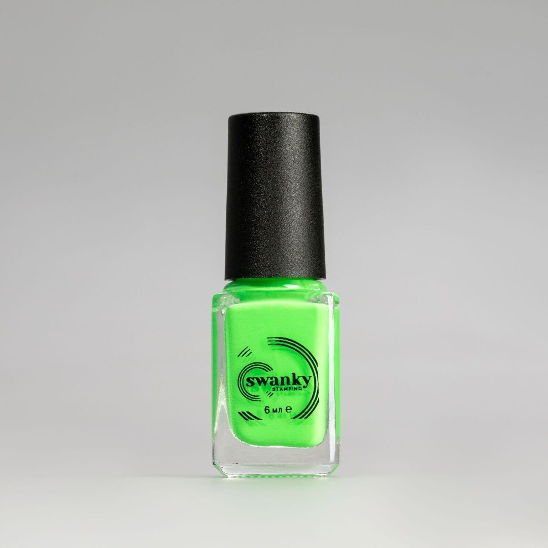 Swanky Stamping Лак для стемпинга S15 Неоново-зеленый 6 мл