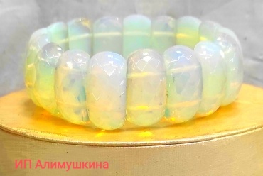 Браслет длина 20 см лунный камень, без вставок