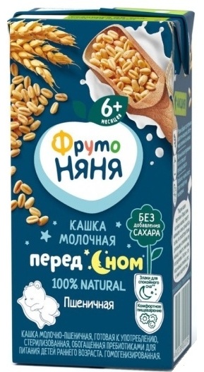 Детская каша ФрутоНяня Пшеничная молочная с 6 месяцев 200 мл