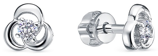 Пусеты Lucente Silver EAR-LU-925-905523 вес 1.11 г серебро, фианит
