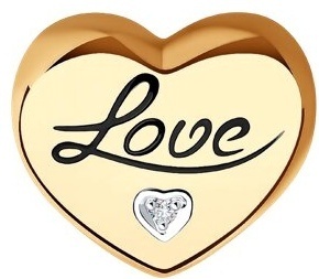Подвеска LUXOR JEWELRY 51-230-01327-1 вес 1.1 г золото, бриллиант