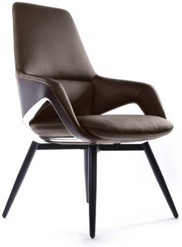 Офисный стул RV DESIGN Aura-ST Dark brown, темно-коричневый