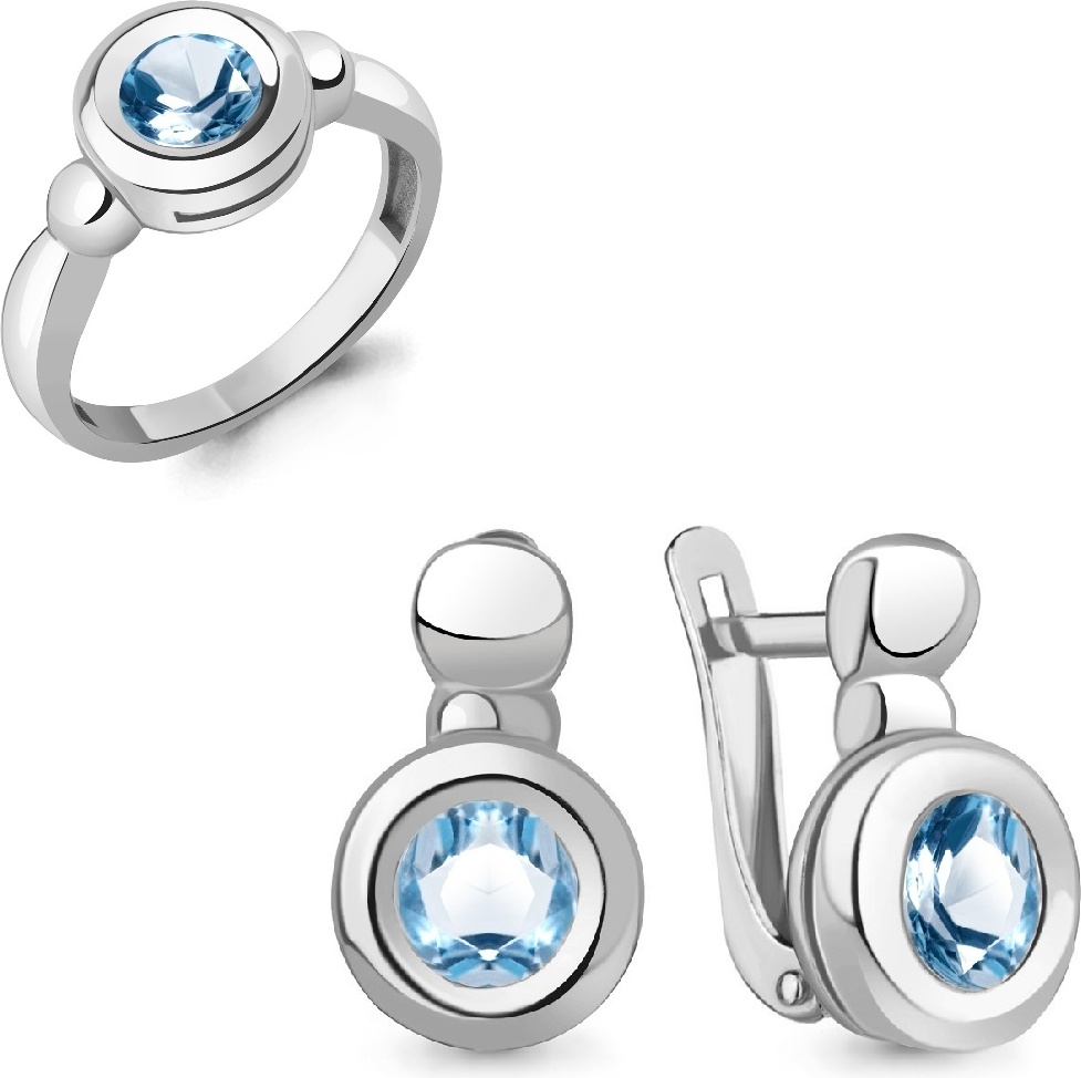 AQUAMARINE 6956605-4765305 вес 5.3 г серебро, топаз