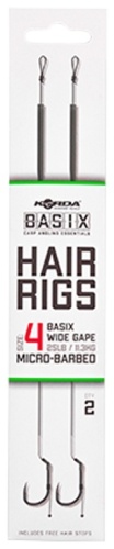 Korda Basix Hair Rigs Wide Gape KBX014