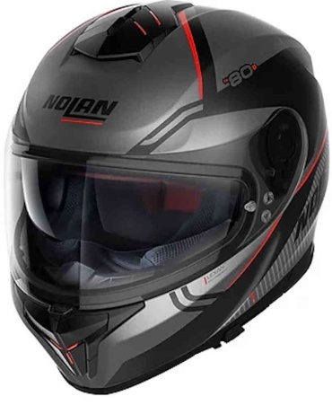 Nolan N80-8 Astute N-Com 24 красный, серый S