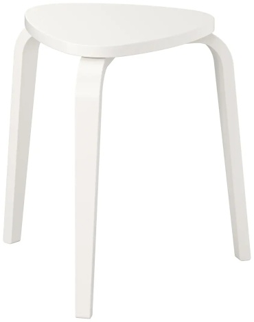 Табурет IKEA Кюрре 20491530, 45x42x48 см, белый