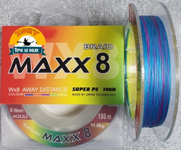 Леска ZORY плетеная MAXX 8 0.16 мм синий
