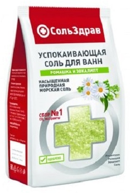 СольЗдрав Ромашка и эвкалипт морская соль 800 г