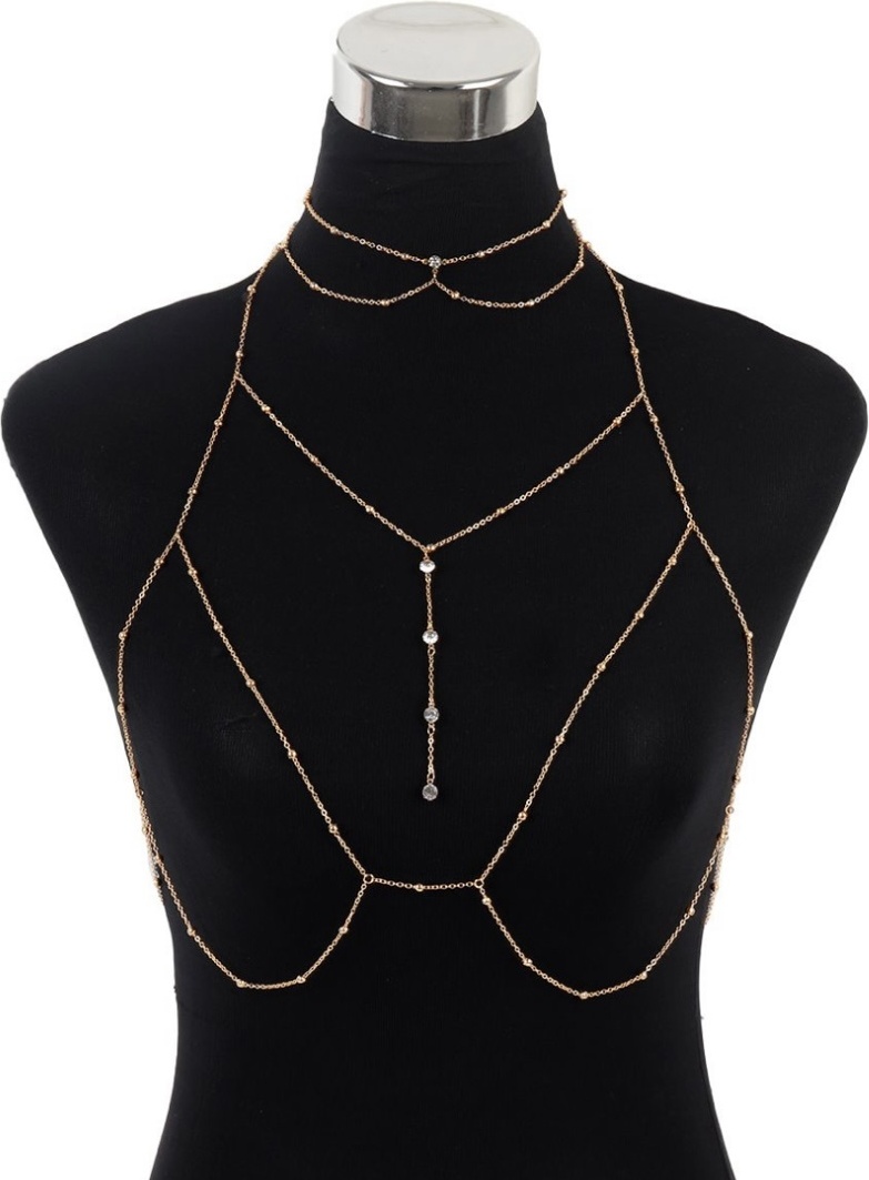 Цепочка на тело Fashion Jewelry нержавеющая сталь, цирконий