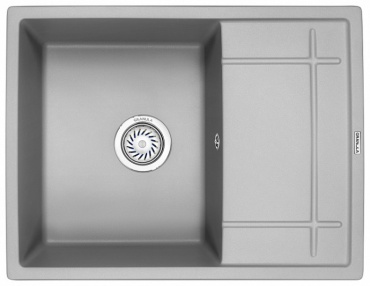 Кухонная мойка GRANULA 6501 65х50х21 см, кварцевый песок, тон алюминиум