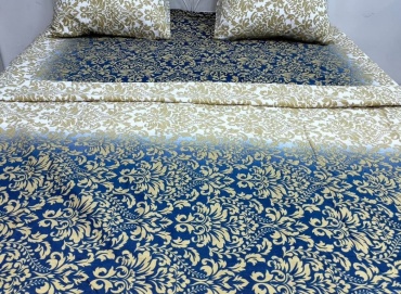 Комплект Туркменский текстиль Blueness 2-спальный кретон, 2 наволочки: 70x70 см