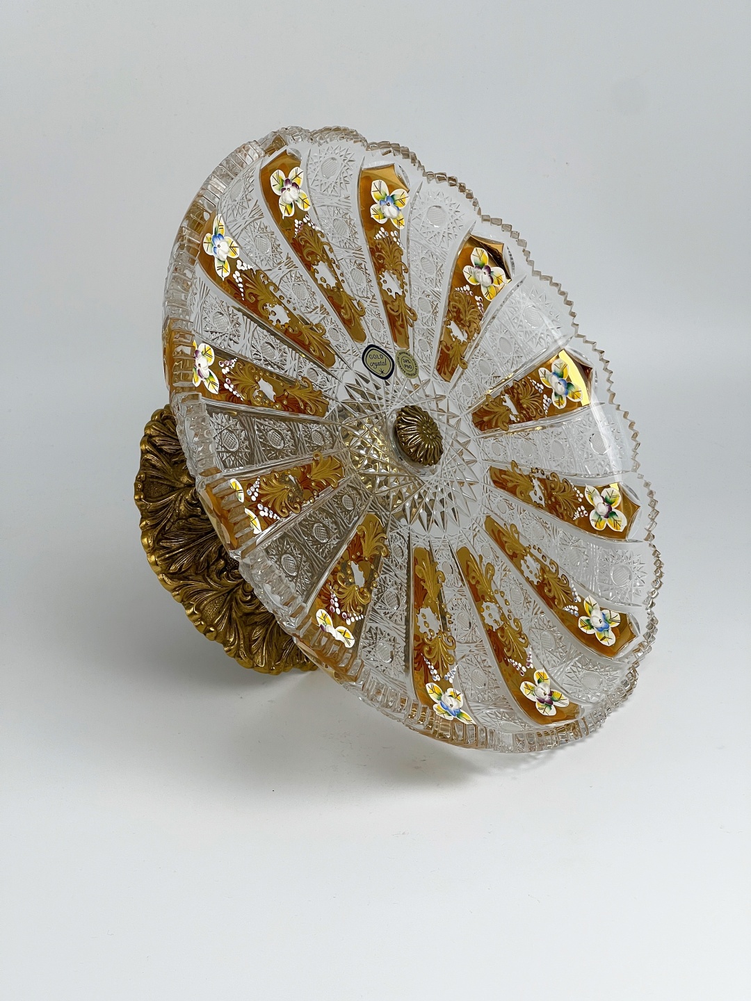 Блюдо Gold Crystal 30х30 см, хрусталь, 1 шт